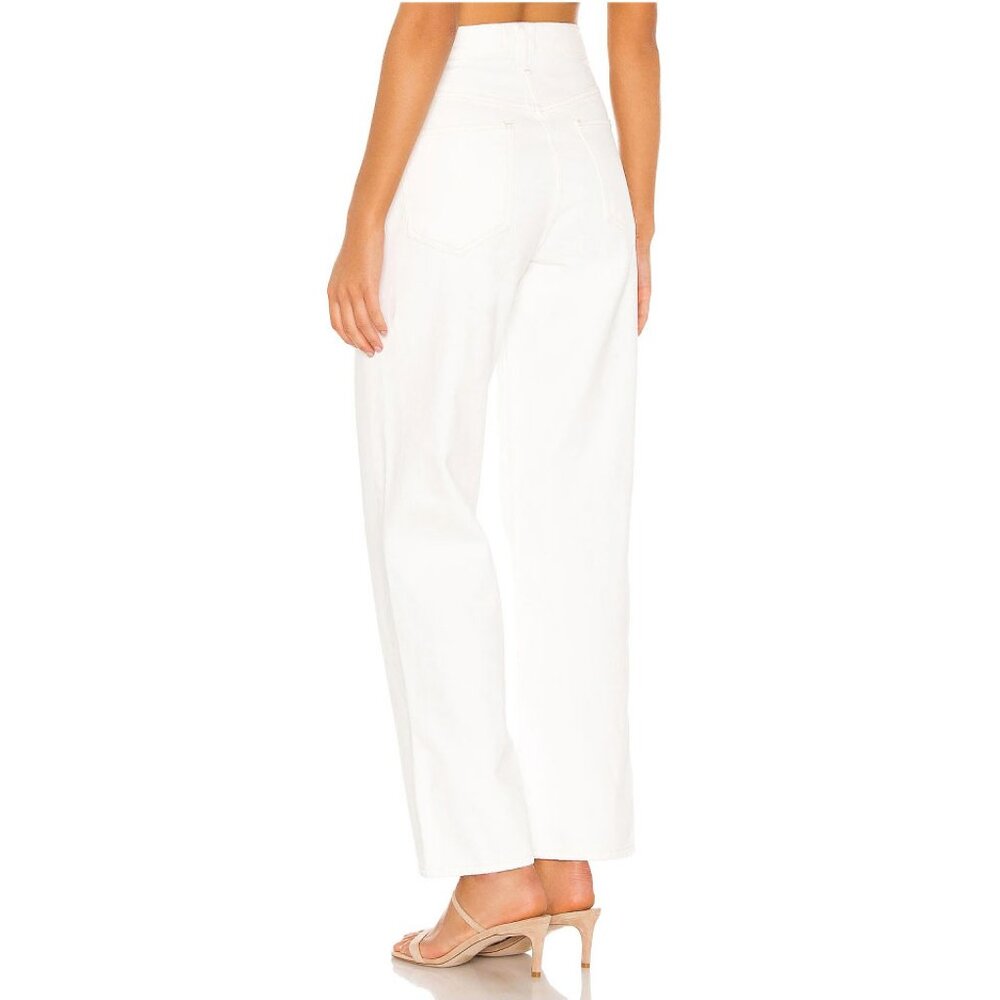 Agolde Criss Cross Upsized Organic Cotton Jean in Paste Off White Ivory - XS 24 - Picture 16 of 16